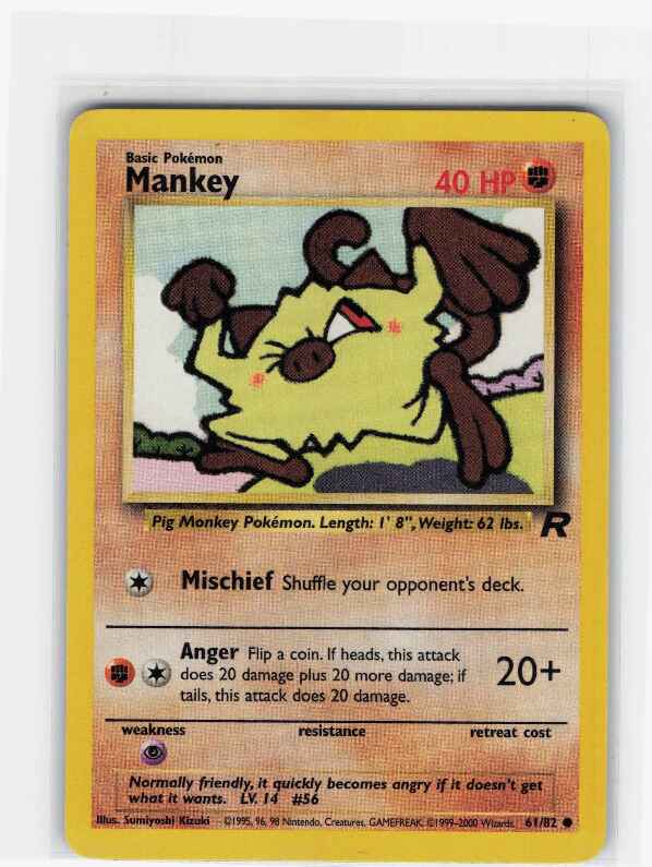 Mankey #61/82: Team Rocket