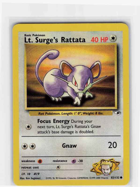 Lt. Surge's Rattata #082/132: Gym Heroes