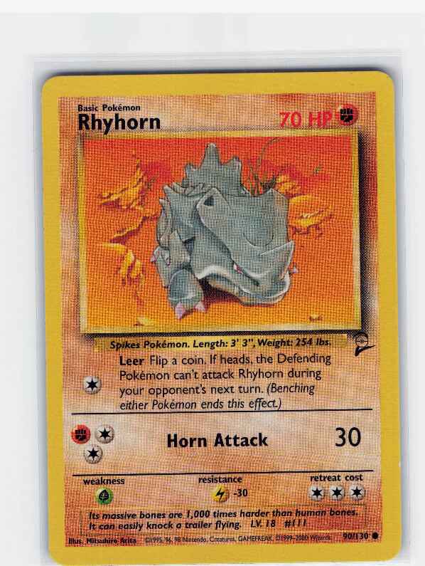 Rhyhorn #090/130: Base Set 2
