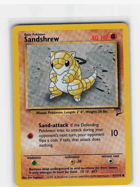 Sandshrew #091/130: Base Set 2