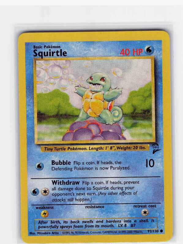 Squirtle #093/130: Base Set 2