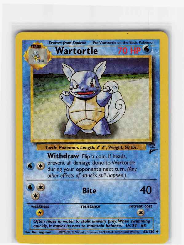Wartortle #063/130: Base Set 2