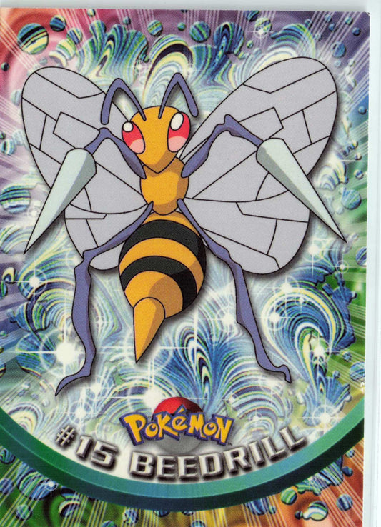 Beedrill 15 - Black Topps Logo HP Pokemon Topps TV Animation Edition Series 1