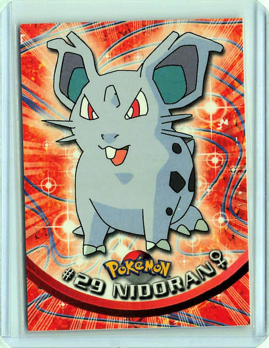 Nidoran? #29 Pokemon Topps Pokemon TV Animation Edition Series 1 Red Logo