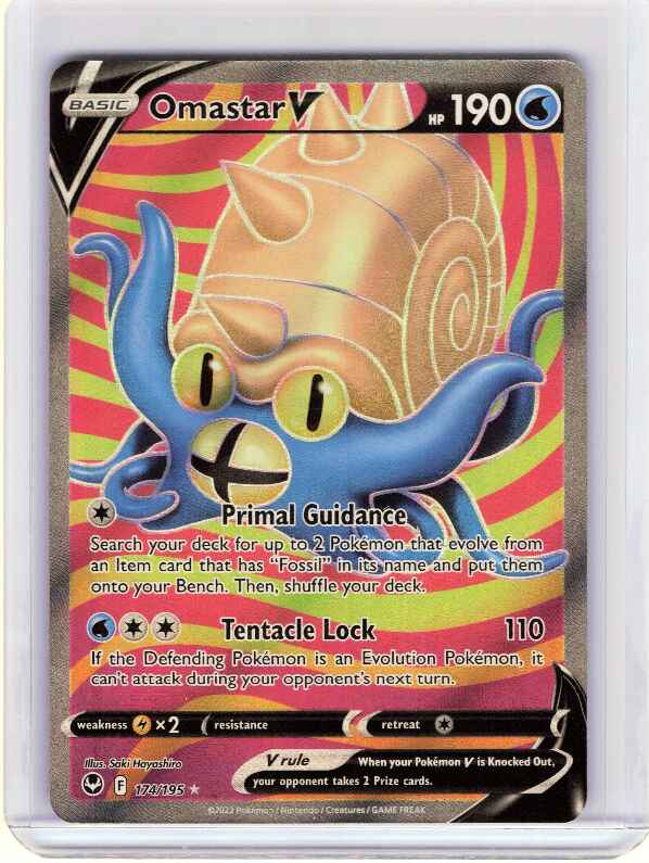 Omastar V #174/195 SWSH12: Silver Tempest