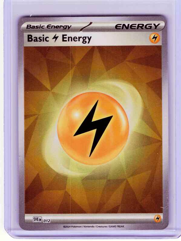 Basic Lightning Energy (Cracked Ice Holo) #012 SVE: Scarlet & Violet Energies
