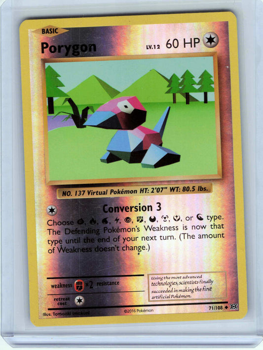 Porygon #71/108 Reverse Holo Pokemon XY Evolutions