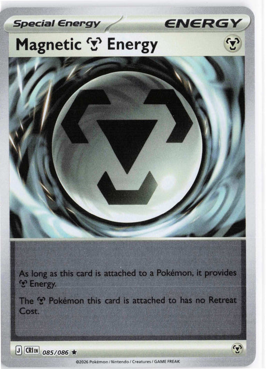 Magnetic M Energy #085/086 Reverse Holo Pokemon ME04: Chaos Rising
