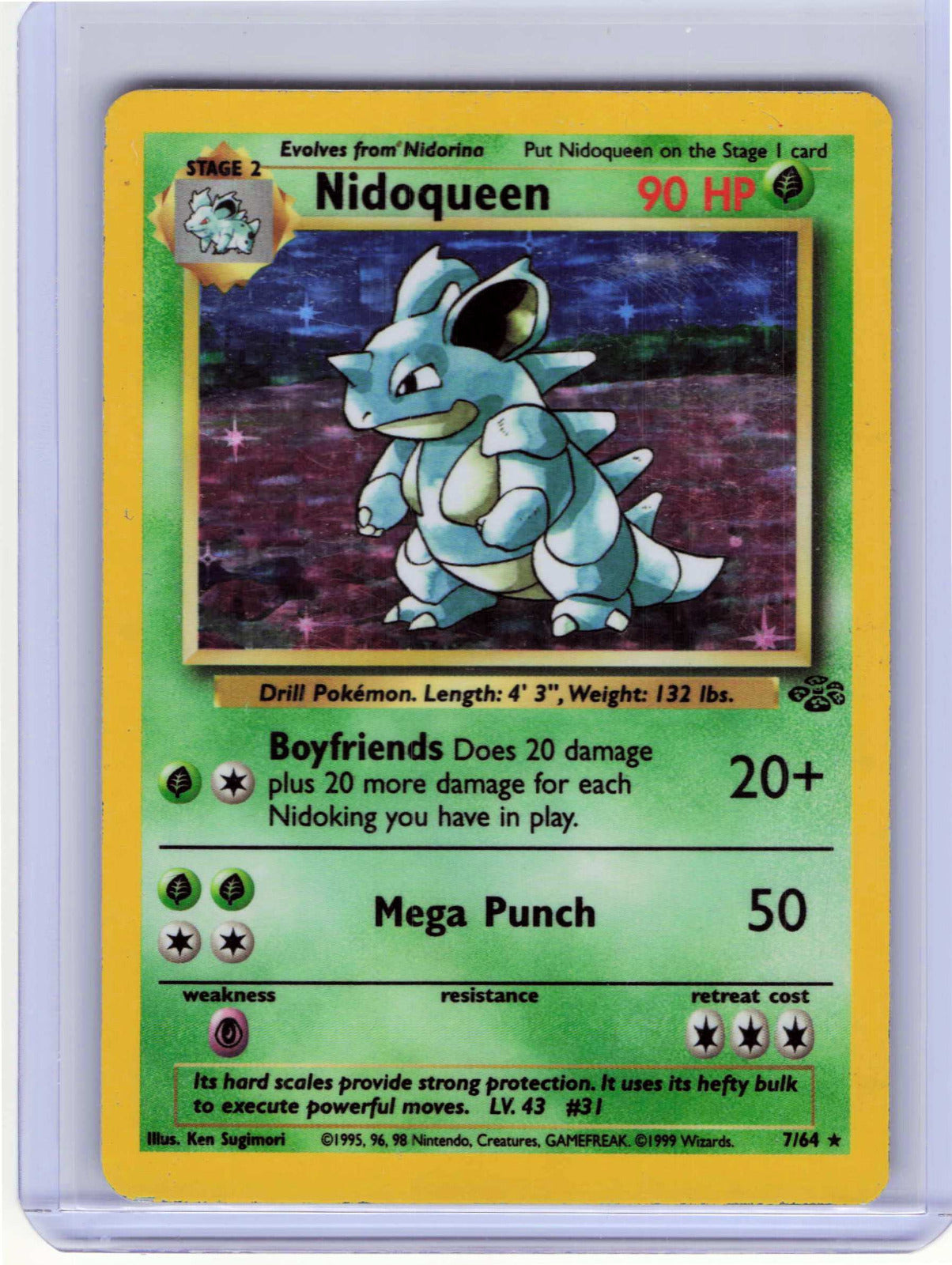 Nidoqueen #07/64 Holo HP Pokemon Jungle