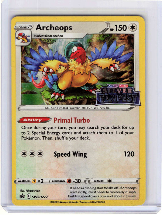 Archeops Prerelease Silver Tempest Stamped #SWSH272 Holo Pokemon SWSH: Sword & Shield Promo Cards
