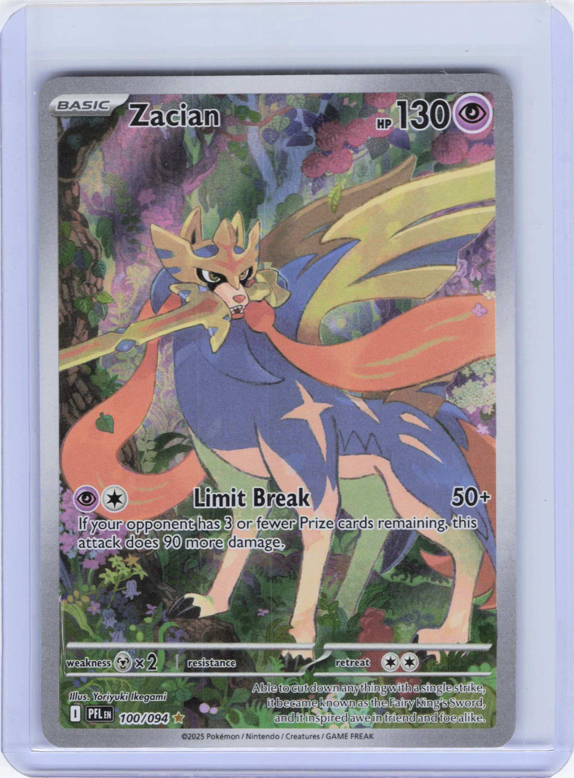 Zacian #100/094 Holo Pokemon ME02: Phantasmal Flames