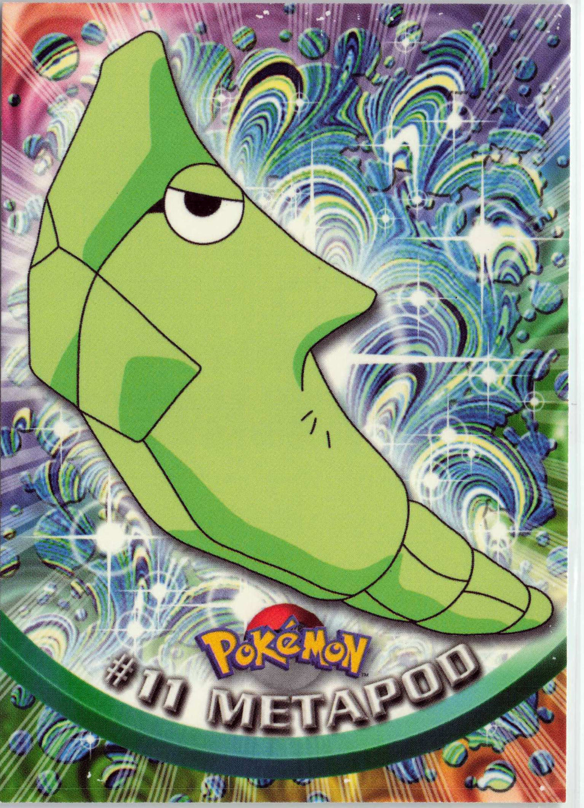 Metapod 11 - Black Topps Logo HP Pokemon Topps TV Animation Edition Series 1