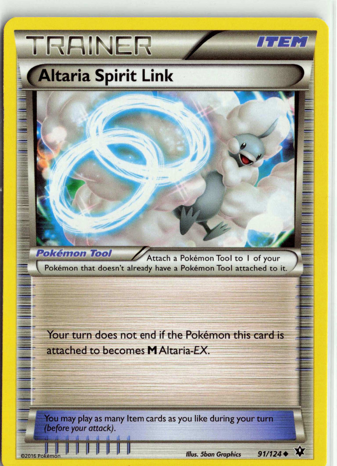 Altaria Spirit Link 91/124 MP Pokemon XY Fates Collide