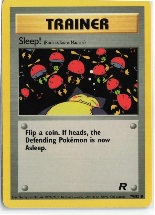 Sleep! (Rocket's Secret Machine) 79/82, HP Condition, Pokemon Team Rocket
