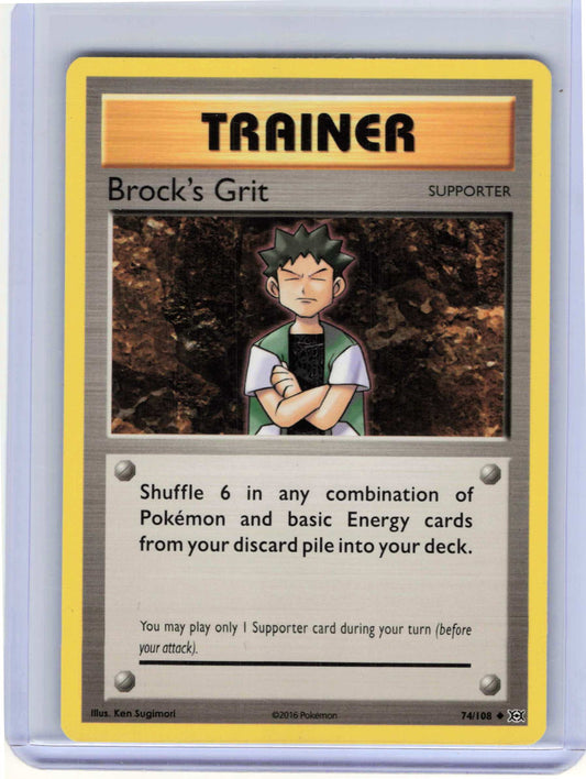Brock's Grit 74/108 MP Pokemon XY Evolutions
