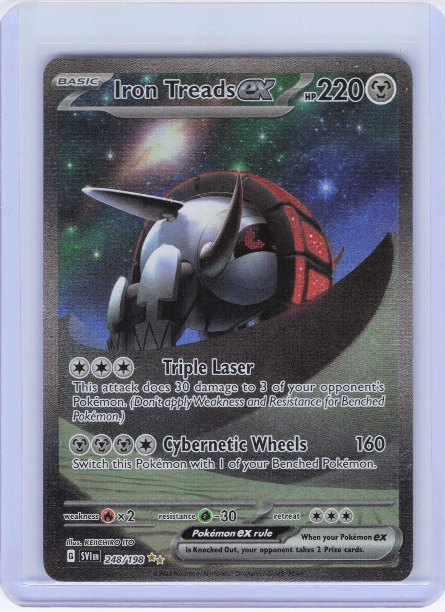 Iron Treads ex 248/198, Holo, NM Condition, Pokemon SV01: Scarlet & Violet Base Set