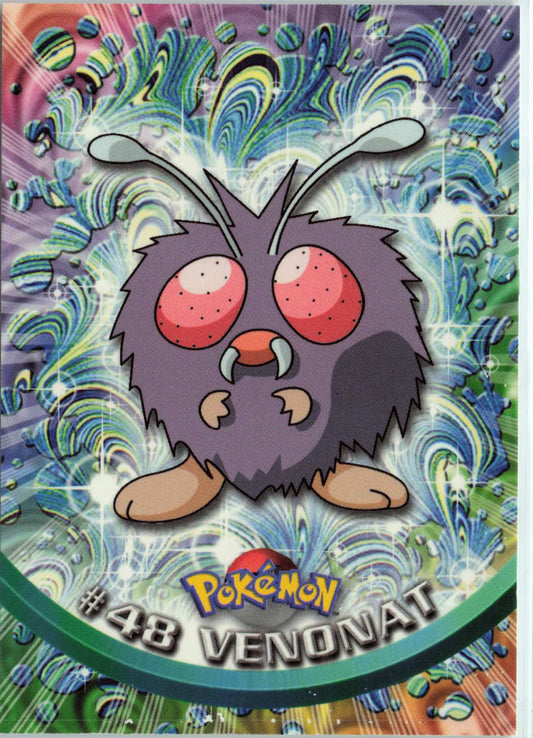 Venonat #48 - Black Topps Logo Pokemon Topps TV Animation Edition Series 1