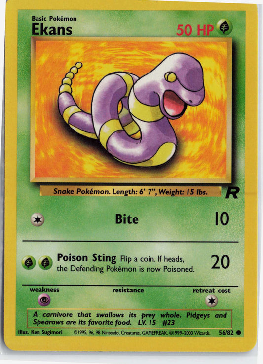 Ekans 56/82, HP Condition, Pokemon Team Rocket