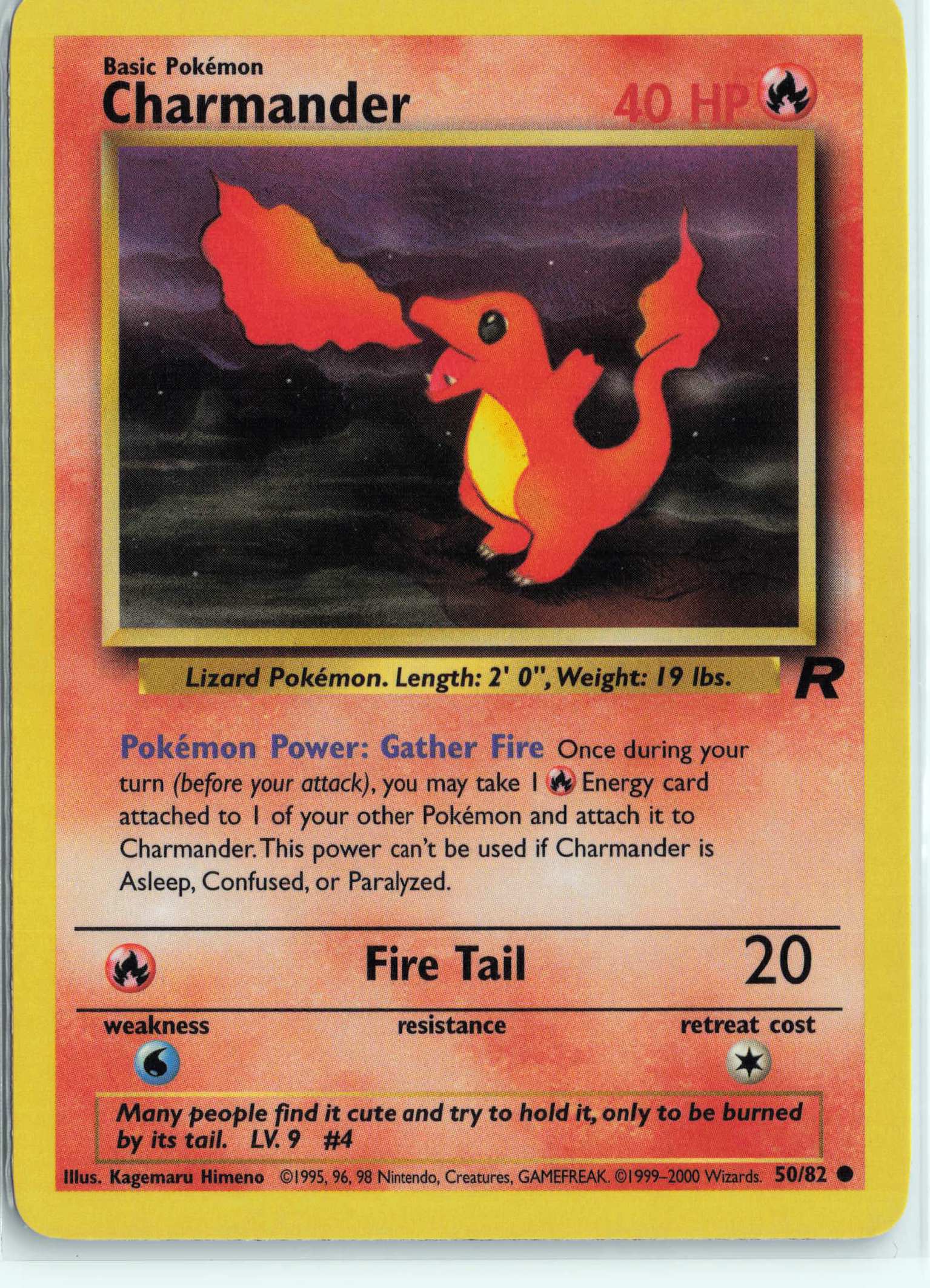 Charmander 50/82, HP Condition, Pokemon Team Rocket