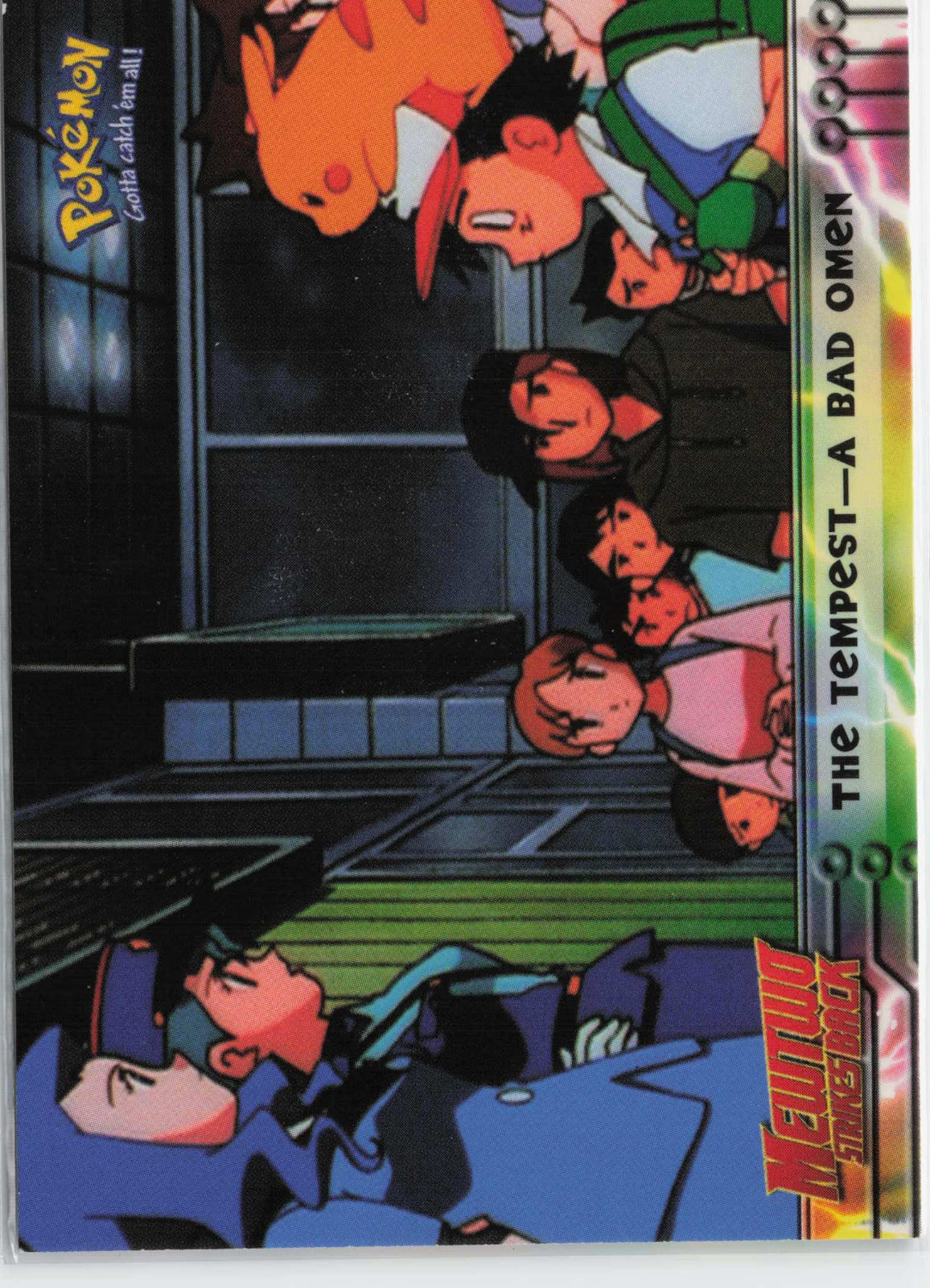 The Tempest - A Bad Omen #15 Blue Topps Logo Pokemon Topps MewTwo Strikes Back