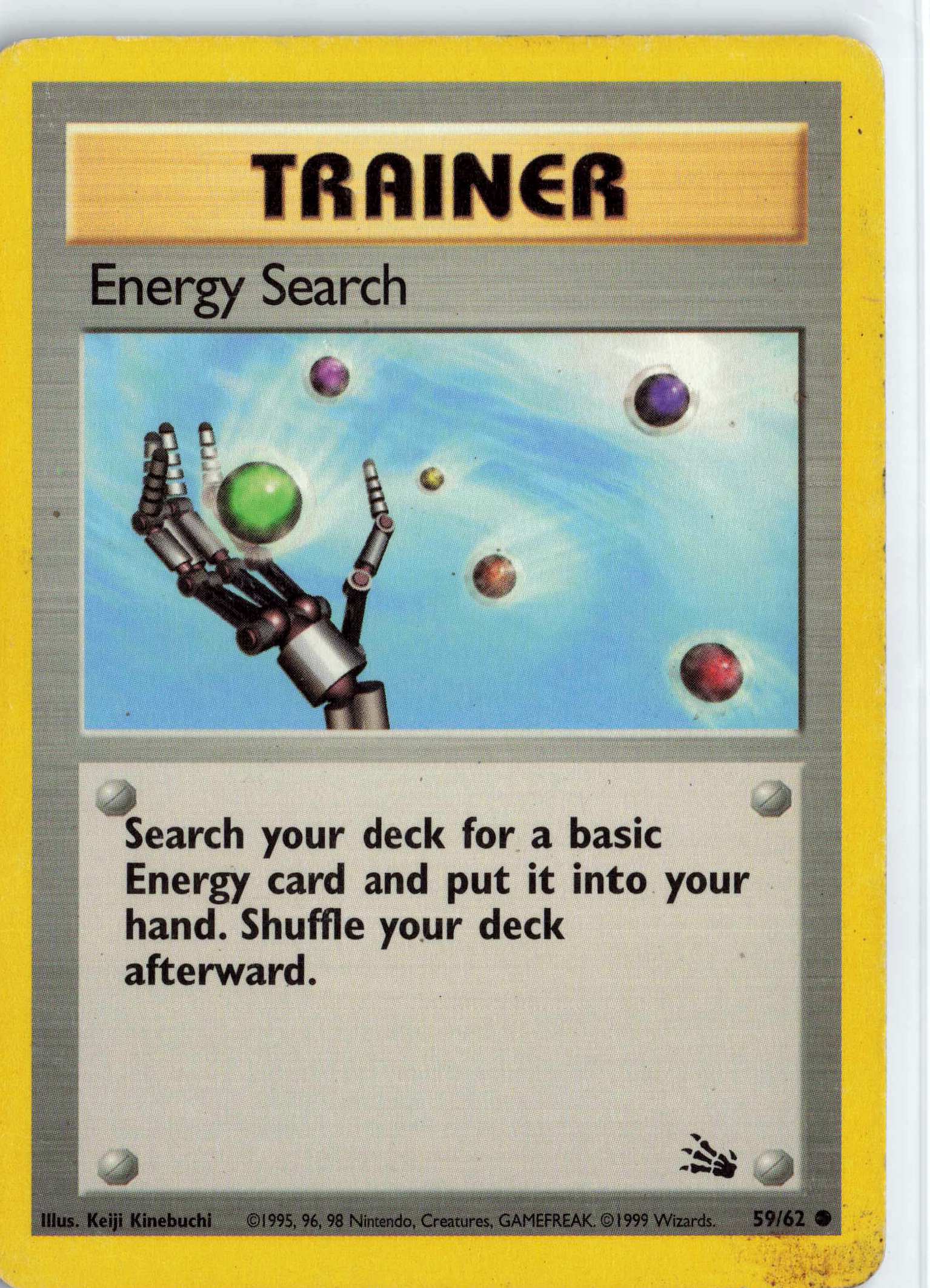 Energy Search 59/62, HP Condition, Pokemon Fossil