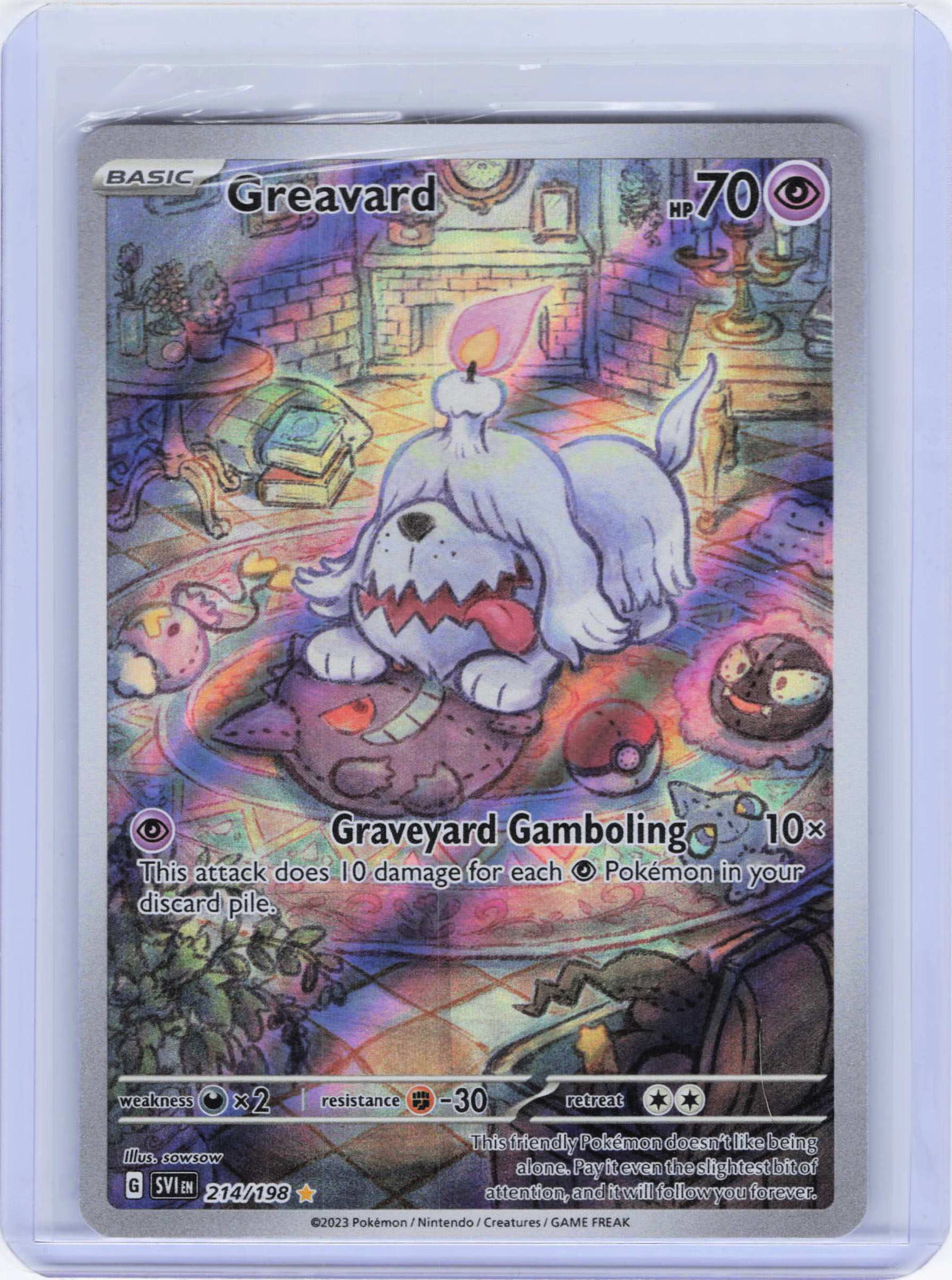 Greavard #214/198 Holo Pokemon SV01: Scarlet & Violet Base Set