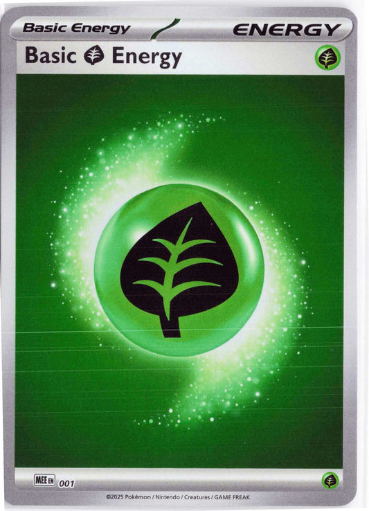 Basic Grass Energy #001 Reverse Holo Pokemon MEE: Mega Evolution Energies