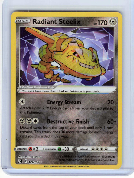 Radiant Steelix #124/196 Pokemon SWSH11: Lost Origin