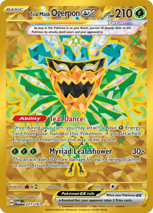 Teal Mask Ogerpon ex #221/167  Pokemon SV06: Twilight Masquerade