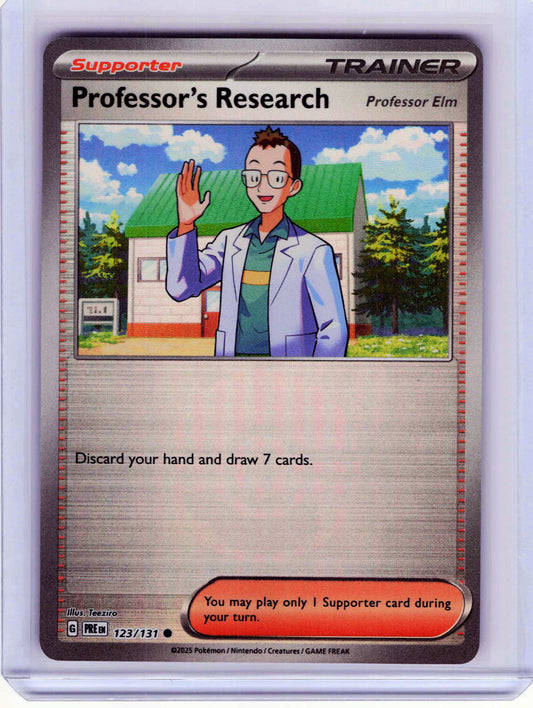 Professor's Research [Elm] Poke Ball Pattern #123/131 Pokemon SV: Prismatic Evolutions