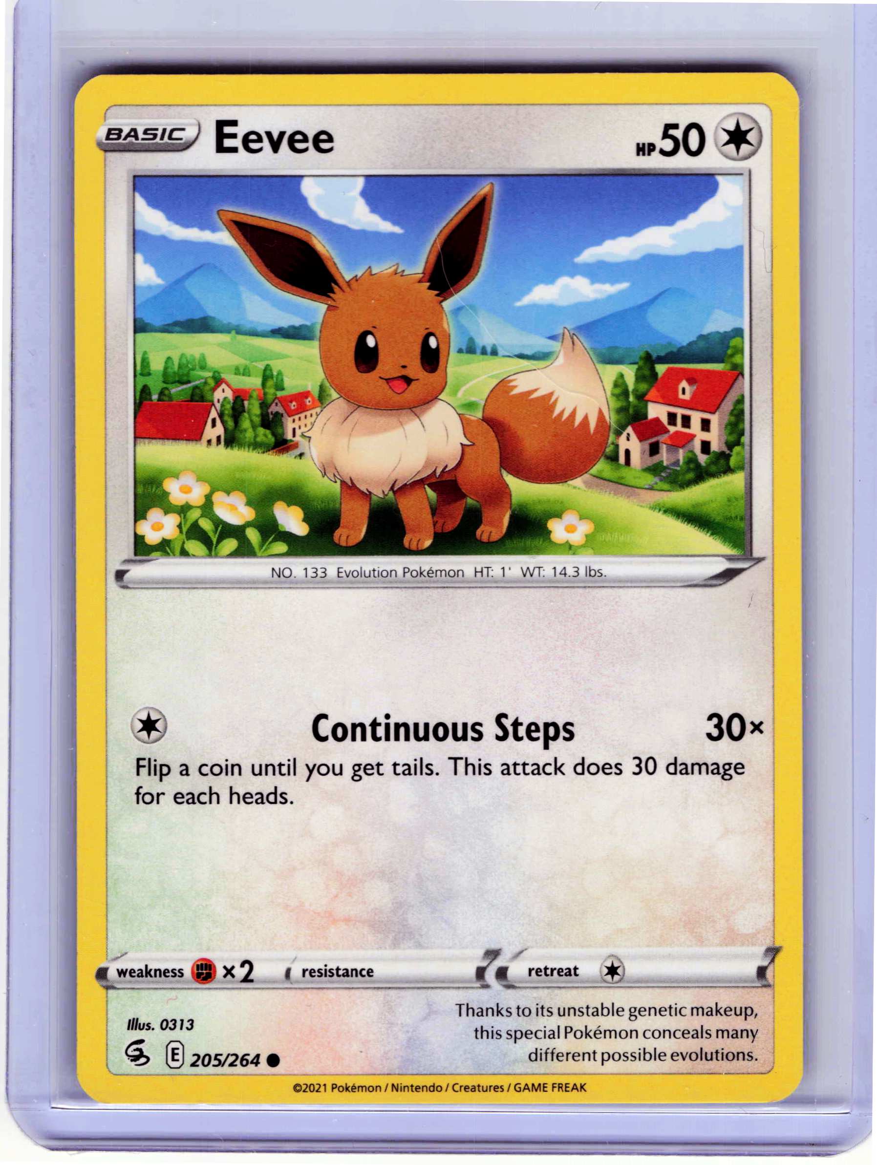 Eevee 205/264, NM Condition, Pokemon SWSH08: Fusion Strike
