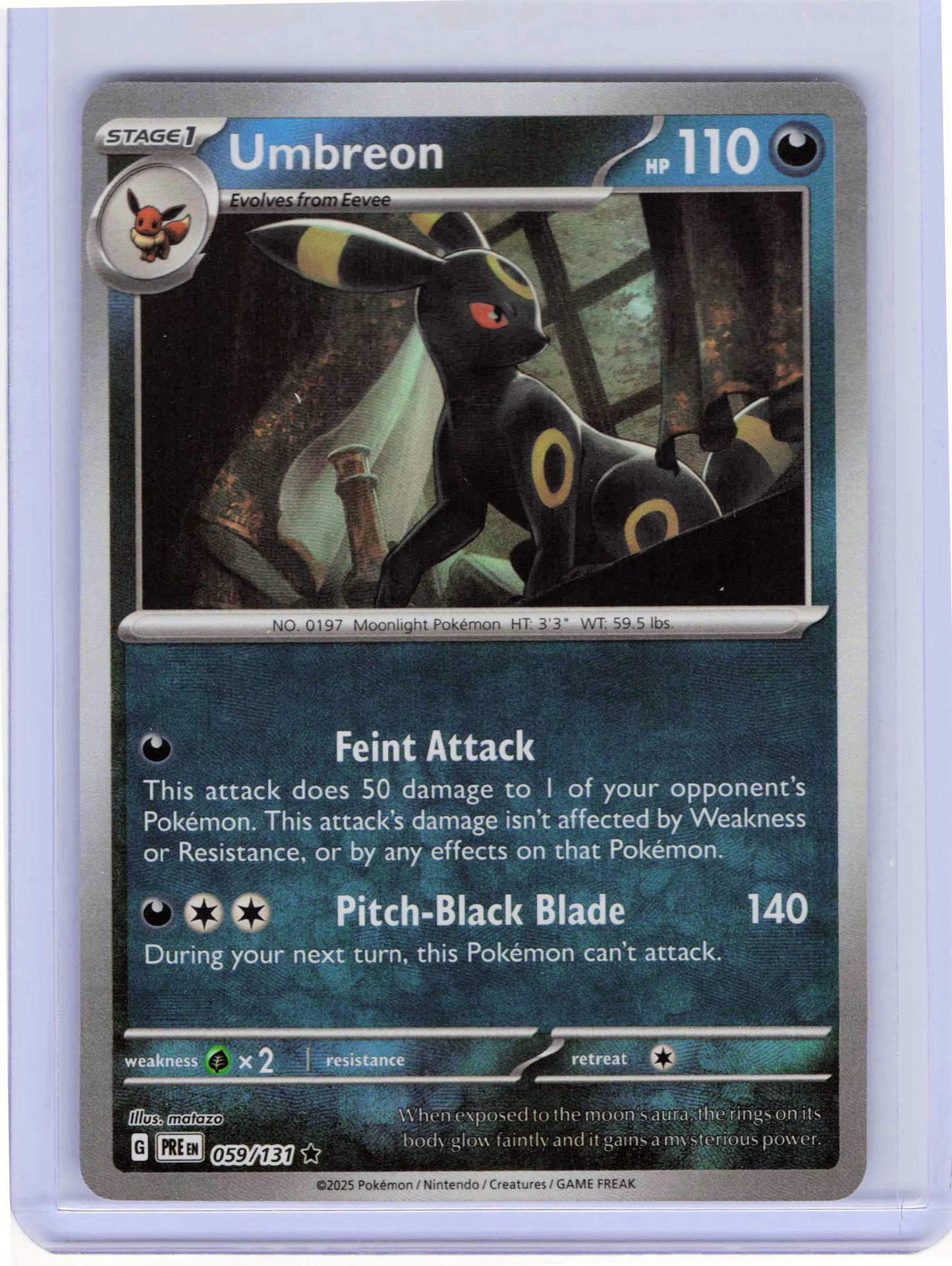 Umbreon (Poke Ball Pattern) 059/131, Holo, NM Condition, Pokemon SV: Prismatic Evolutions