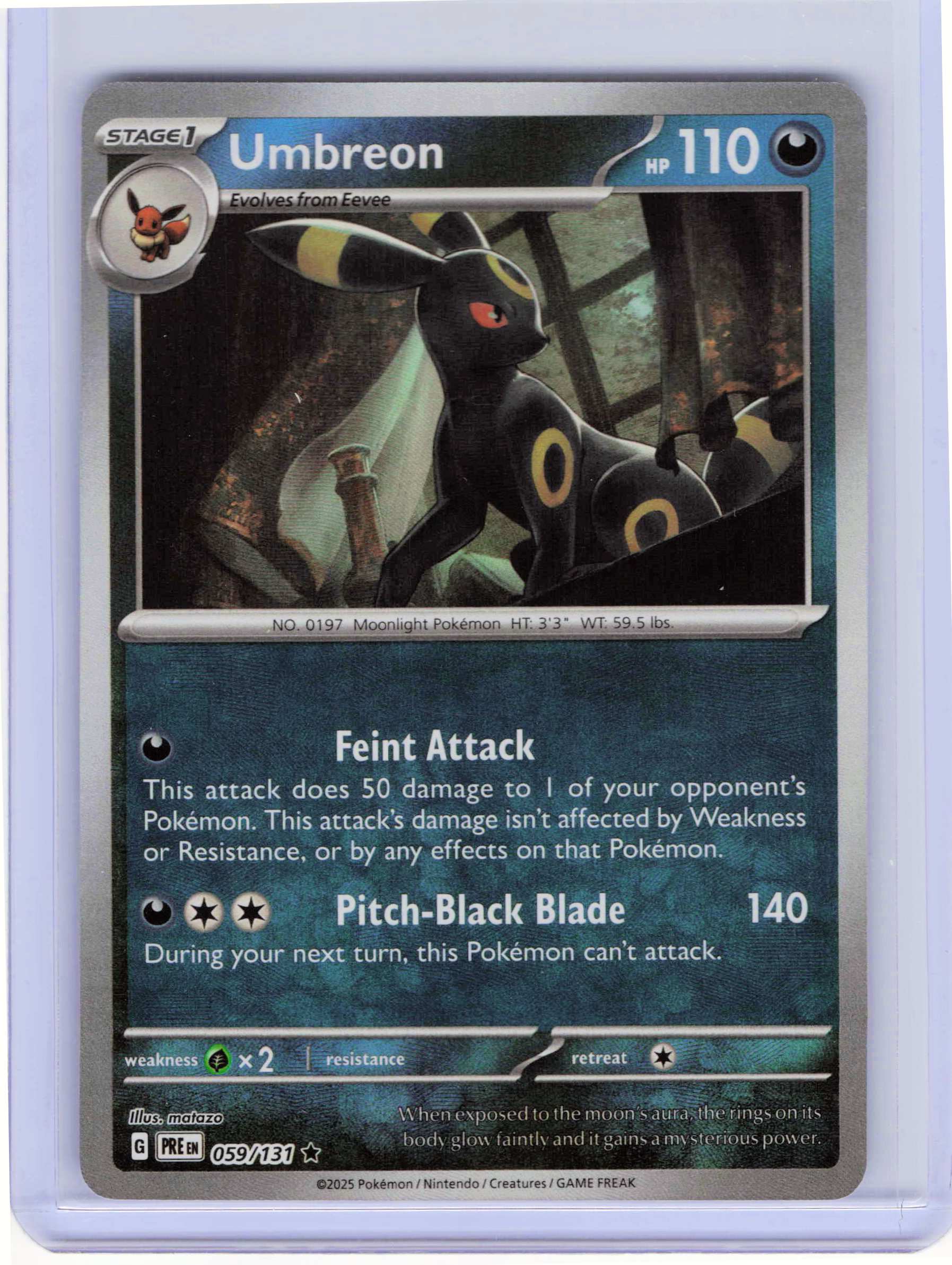 Umbreon (Poke Ball Pattern) 059/131, Holo, NM Condition, Pokemon SV: Prismatic Evolutions