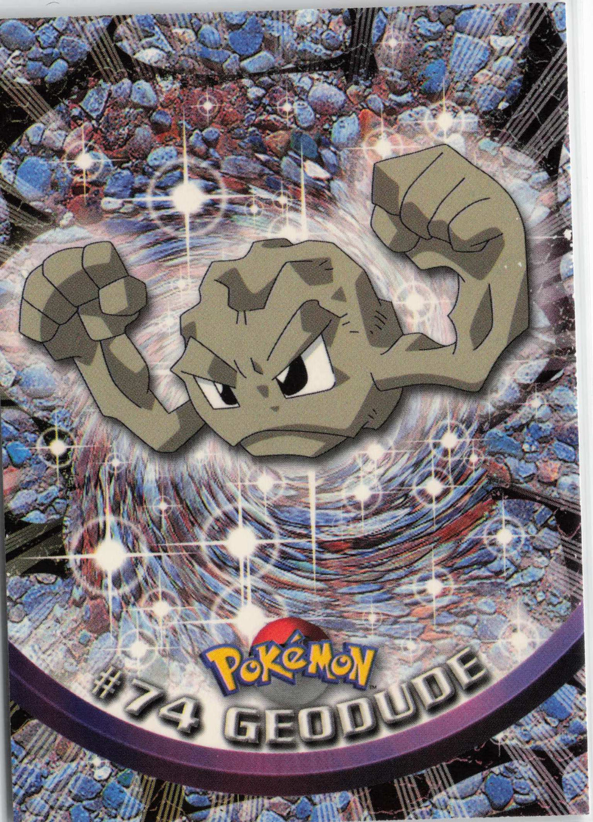 Geodude 74 - Black Topps Logo HP Pokemon Topps TV Animation Edition Series 1
