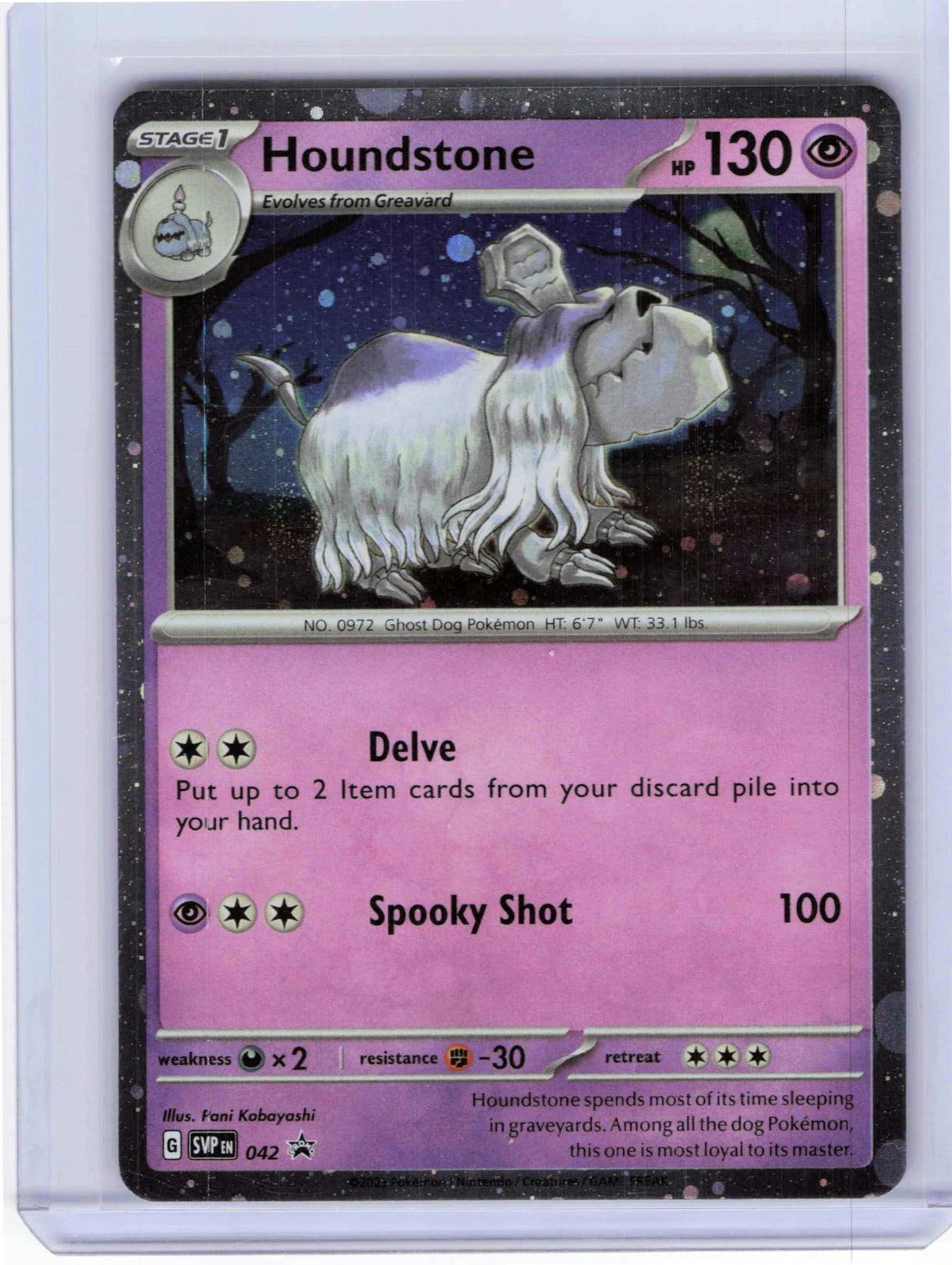 Houndstone #042 Cosmos Holo Pokemon SV: Scarlet & Violet Promo Cards