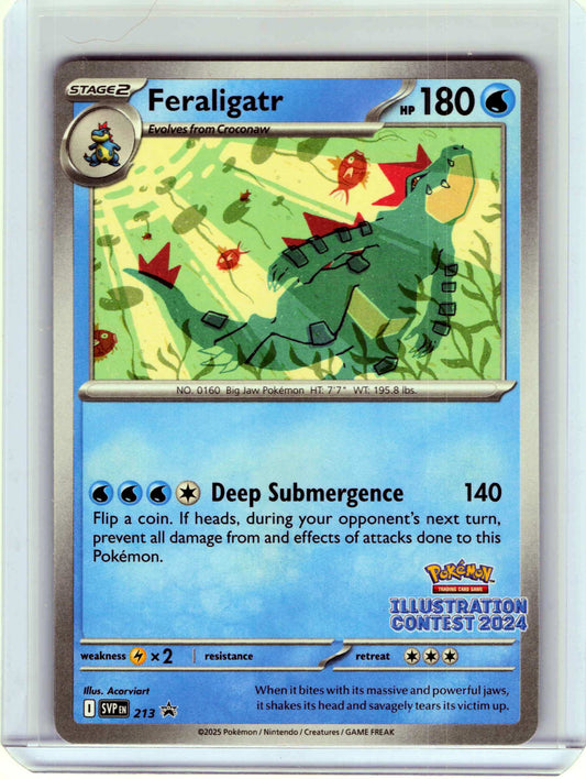 Feraligatr (Illustration Contest 2024 Stamp) #213 Pokemon SV: Scarlet & Violet Promo Cards