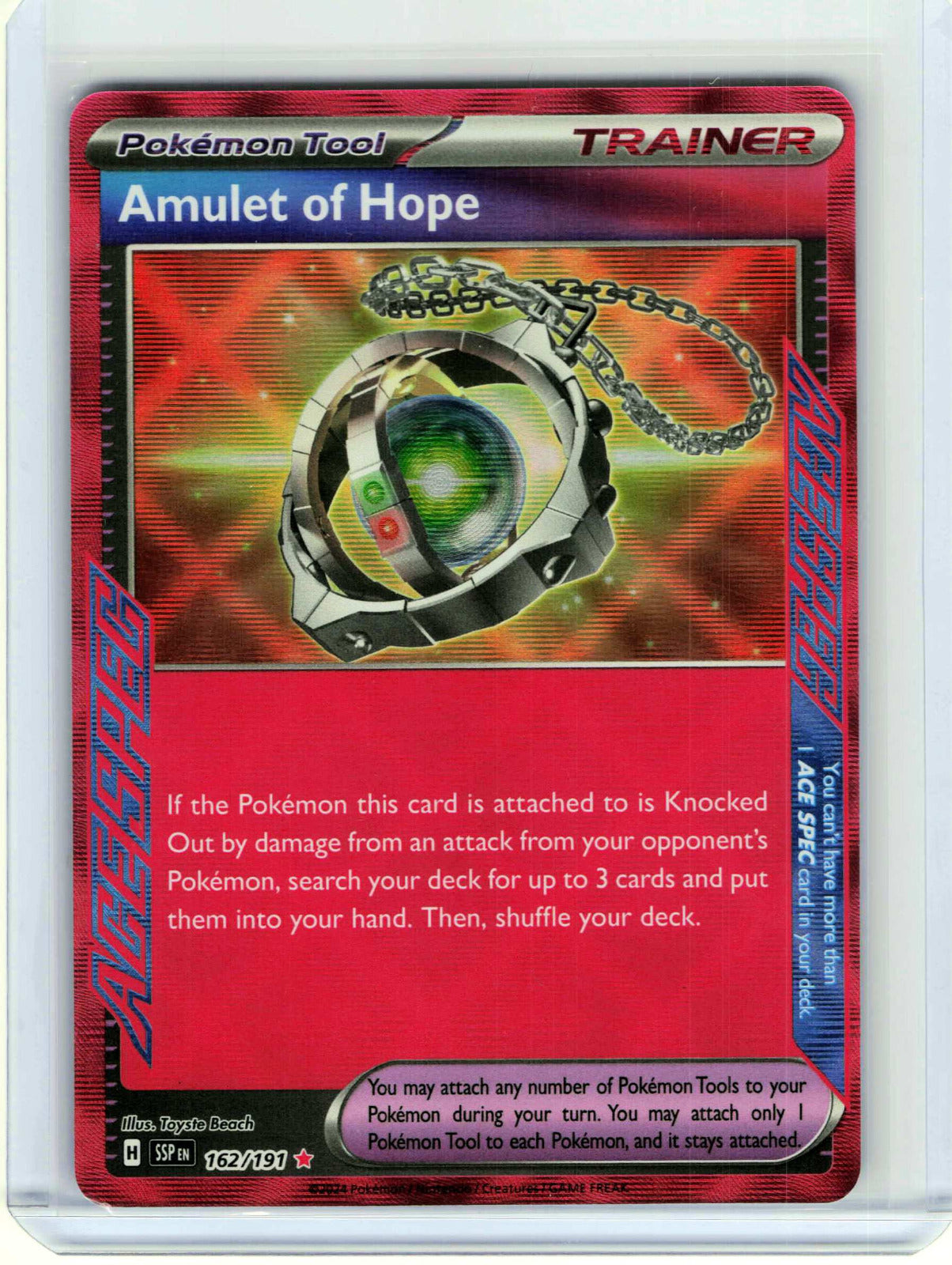 Amulet of Hope #162/191 Pokemon SV08: Surging Sparks