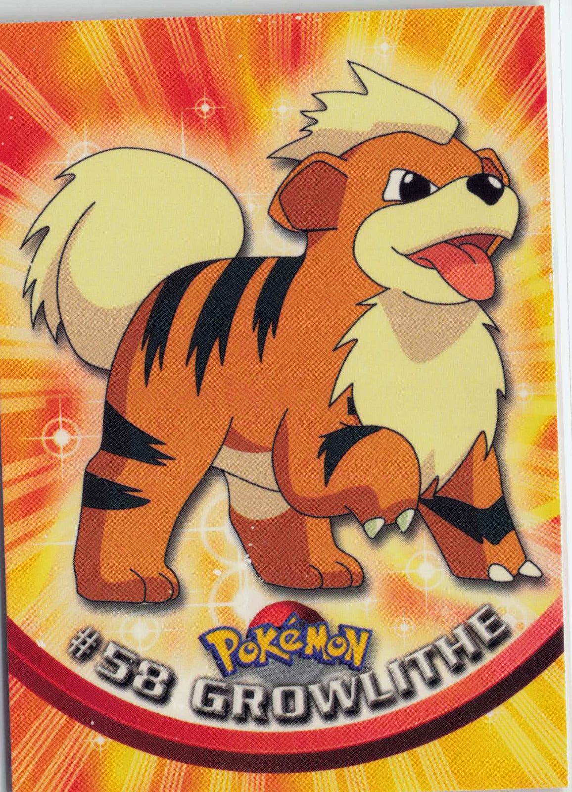 Growlithe 58 - Black Topps Logo HP Pokemon Topps TV Animation Edition Series 1