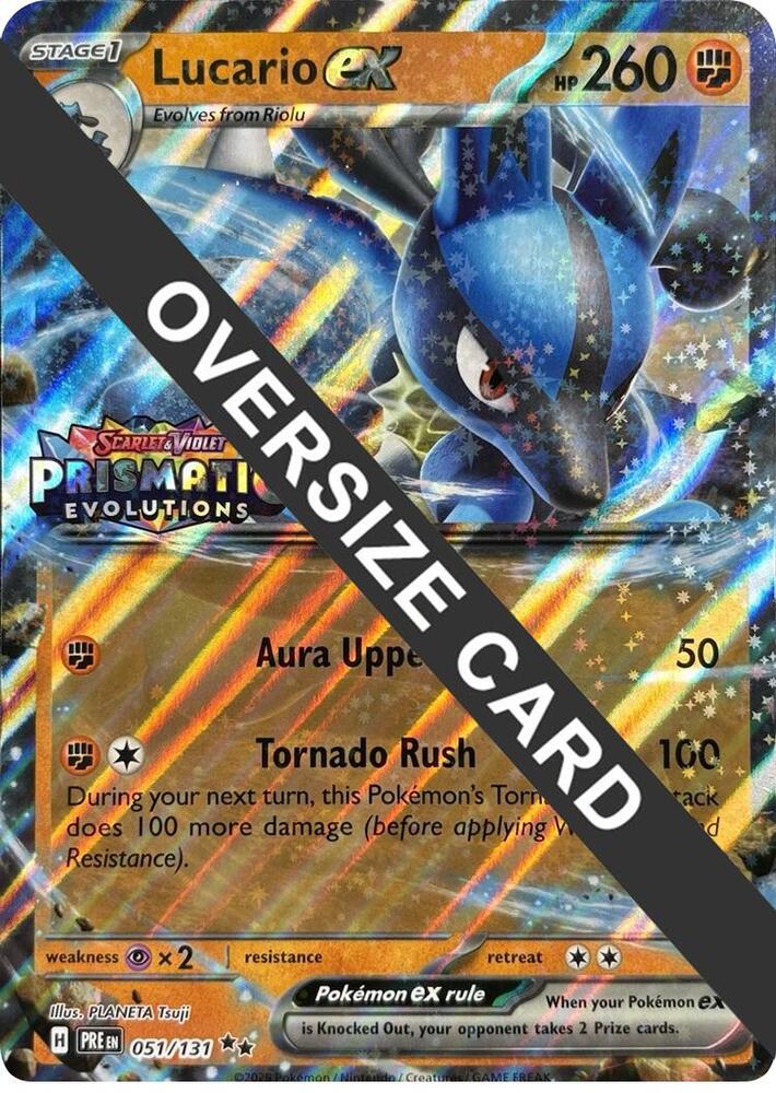 Lucario ex (Prismatic Evolutions Stamp) #051/131 Holo Pokemon Jumbo Cards