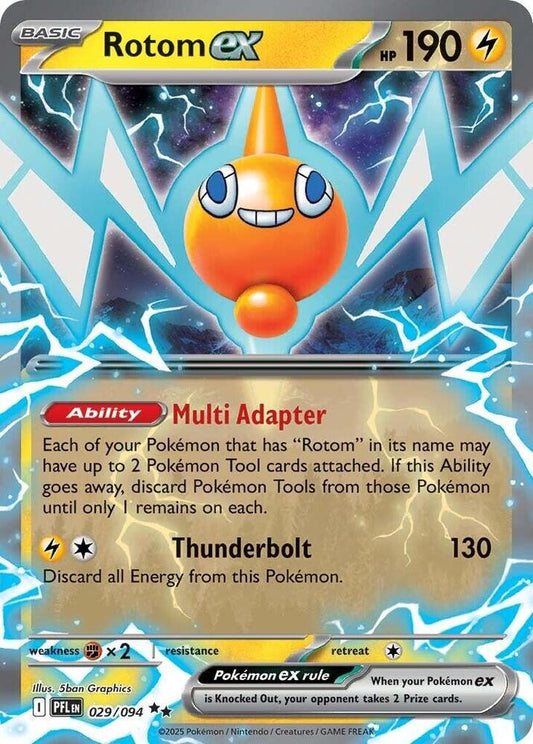 Rotom ex #029/094 Holo Pokemon ME02: Phantasmal Flames