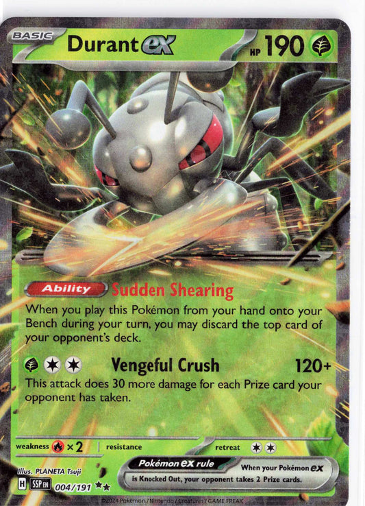 Durant ex #004/191 Pokemon SV08: Surging Sparks