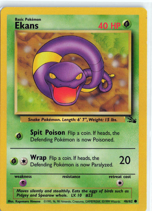Ekans 46/62, HP Condition, Pokemon Fossil