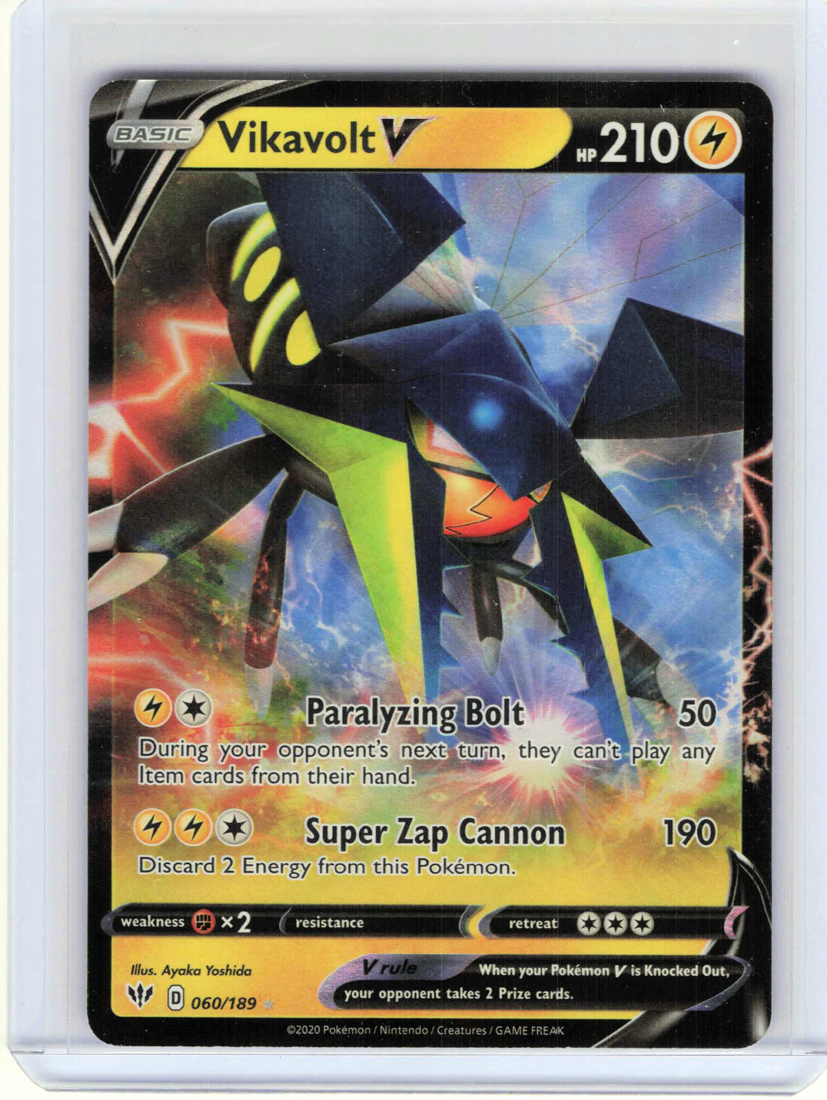 Vikavolt V #060/189 Pokemon SWSH03: Darkness Ablaze