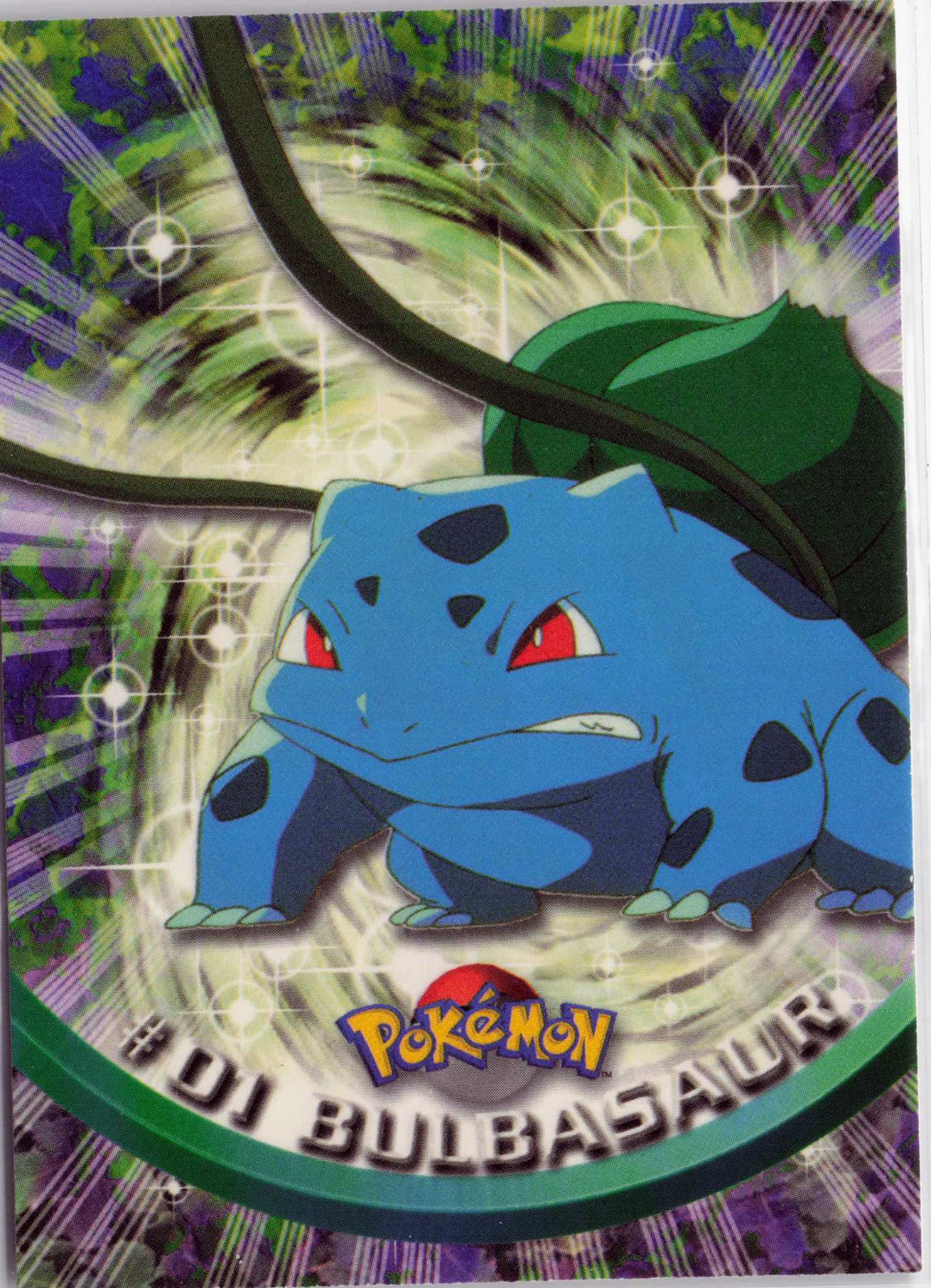 Bulbasaur 1 - Black Topps Logo HP Pokemon Topps TV Animation Edition Series 1