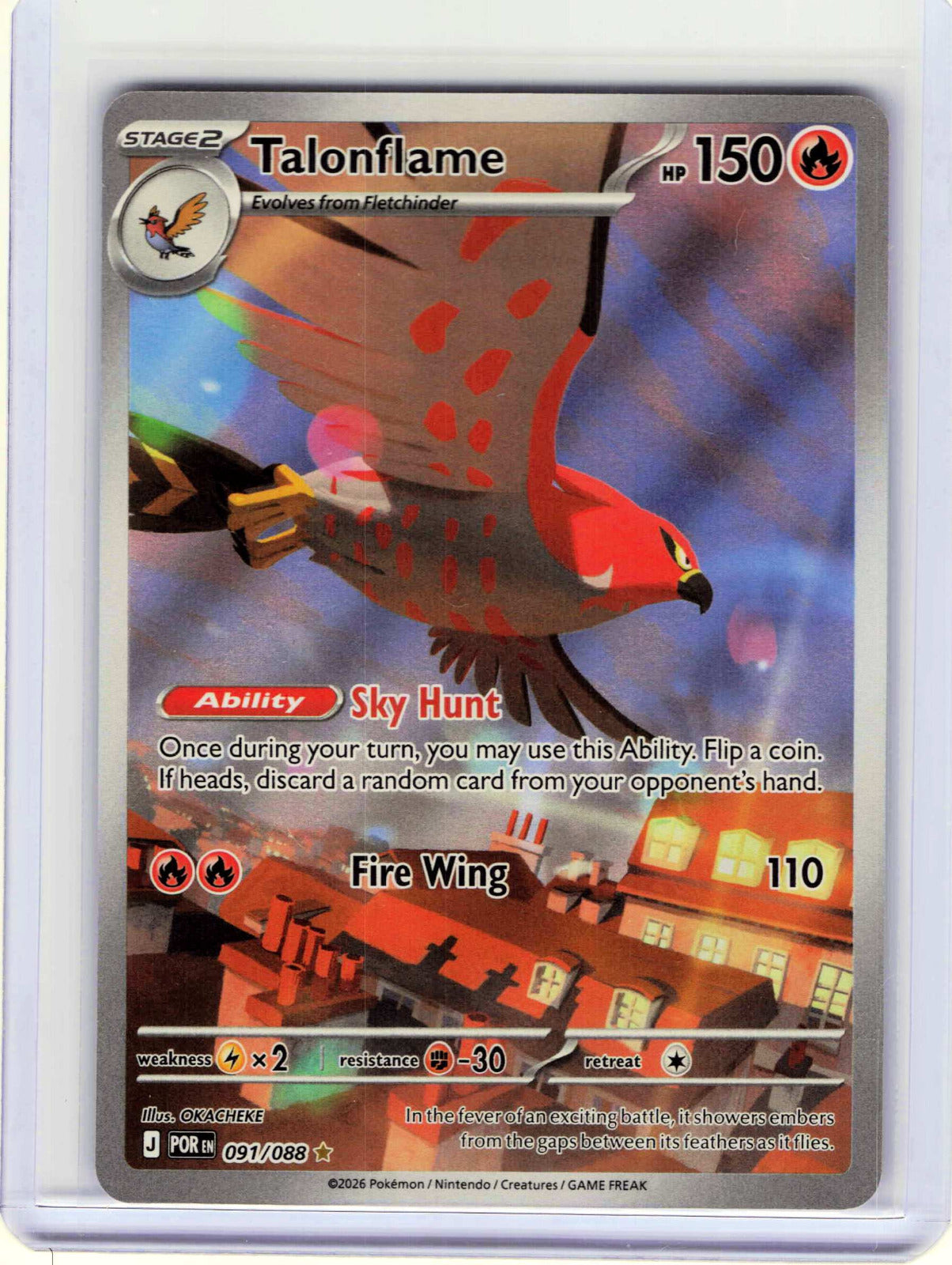 Talonflame #091/088 Holo Pokemon ME03: Perfect Order