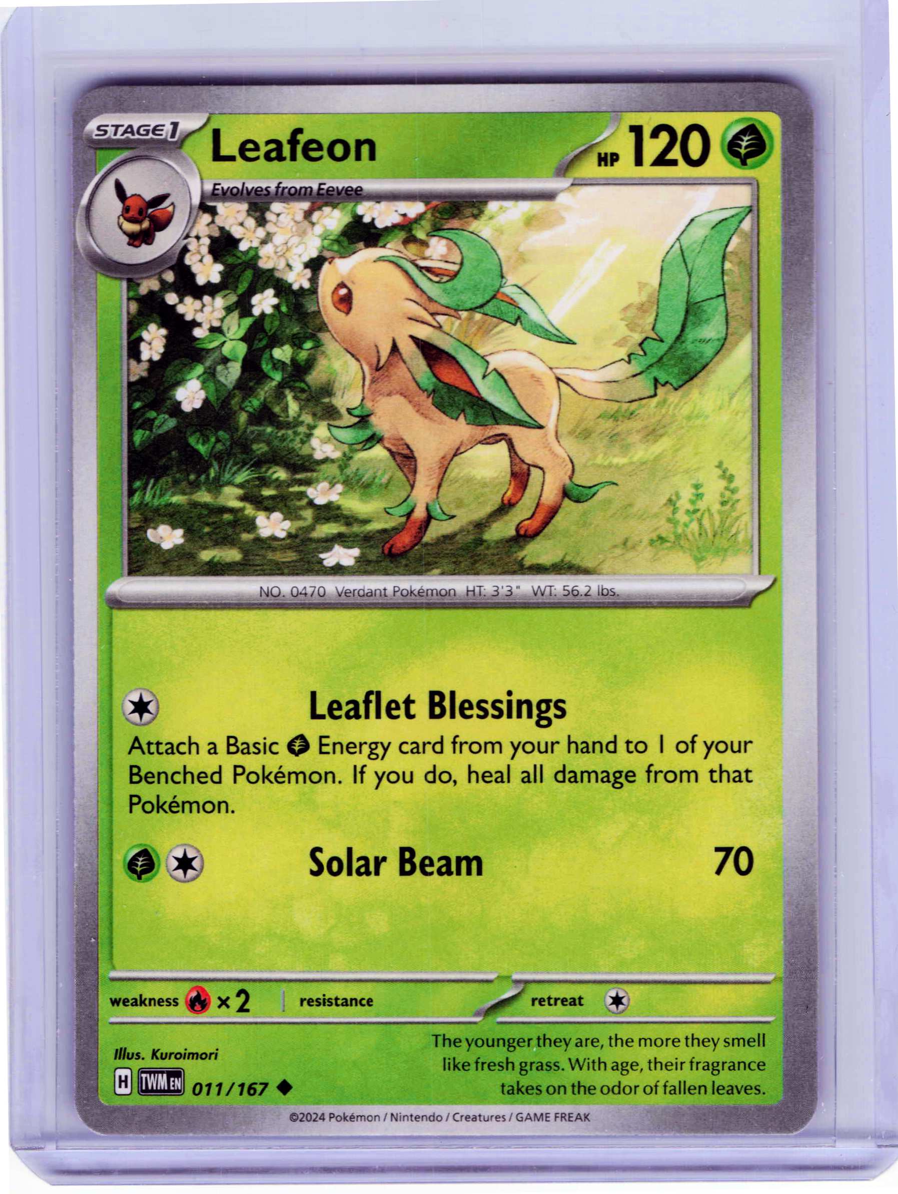 Leafeon 011/167, NM Condition, Pokemon SV06: Twilight Masquerade