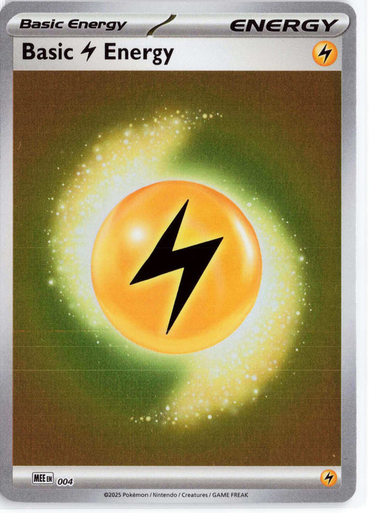 Basic Lightning Energy #004 Reverse Holo Pokemon MEE: Mega Evolution Energies