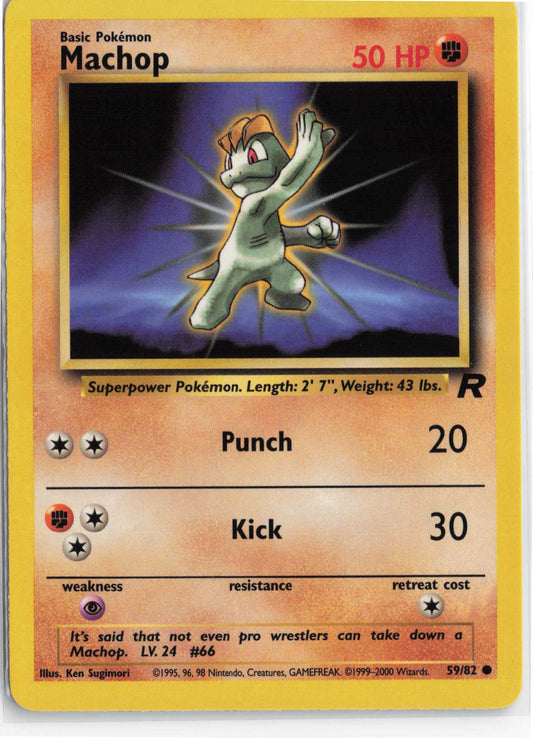 Machop 59/82, HP Condition, Pokemon Team Rocket