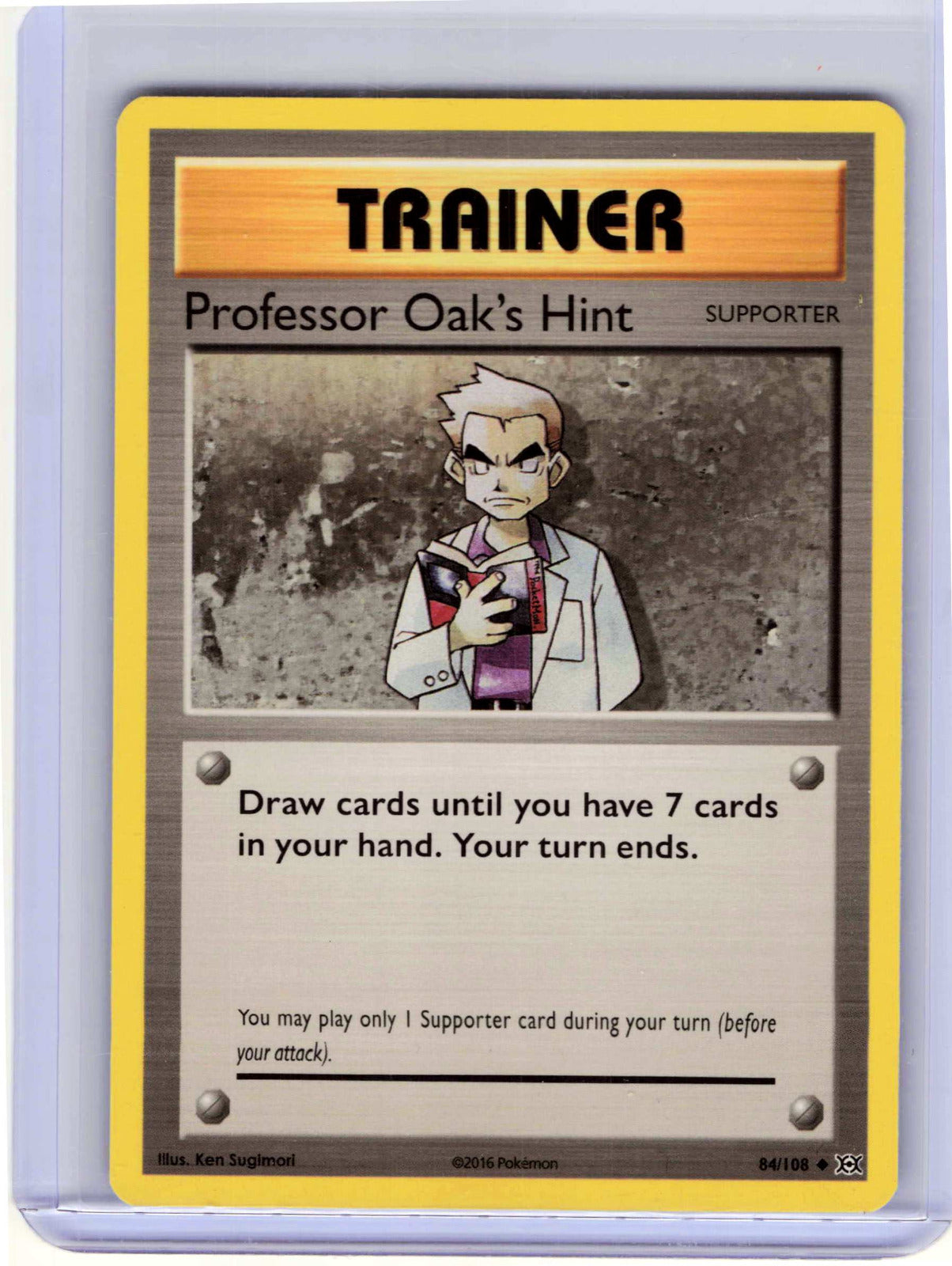 Professor Oak's Hint 84/108 MP Pokemon XY Evolutions