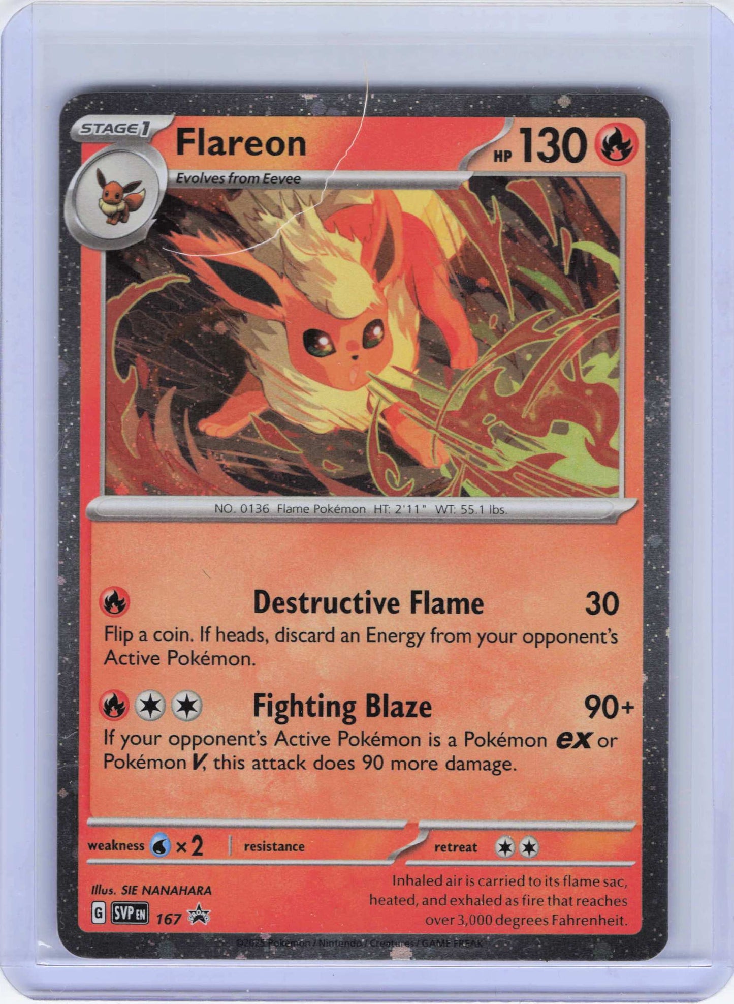 Flareon - (Cosmos Holo) 167, Holo, NM Condition, Pokemon SV: Scarlet & Violet Promo Cards